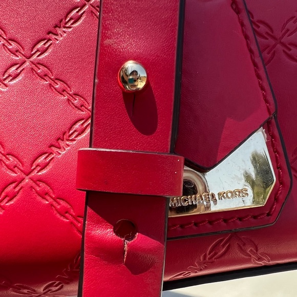 Michael Kors Embossed Monagram Shoulder Bag - Picture 9 of 9